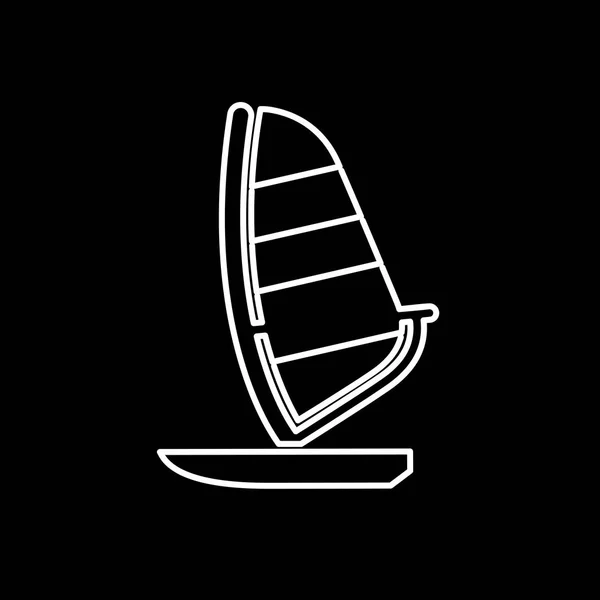 Icône bateau à voile. Illustration vectorielle icône plage et vacances — Image vectorielle