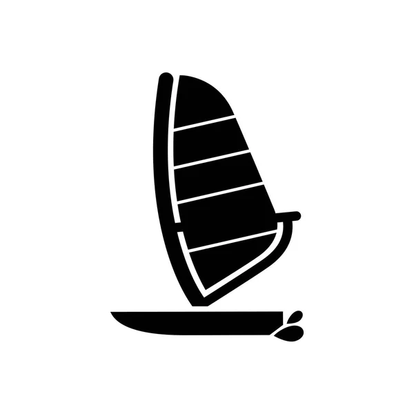 Icône bateau à voile. Illustration vectorielle icône plage et vacances — Image vectorielle