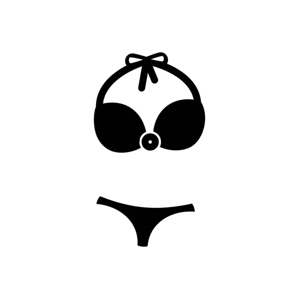 Bikini ikona. Pláž a možnostmi ikonu vektorové ilustrace — Stockový vektor