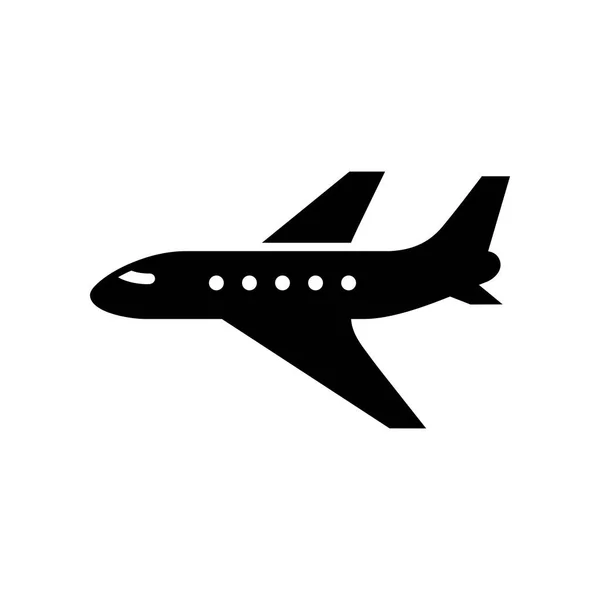 Vliegtuig pictogram eenvoudige platte vectorillustratie — Stockvector