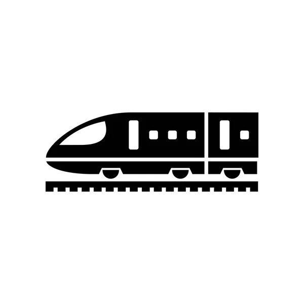 Train icon simple flat vector illustration. Speed train sign — Stock Vector