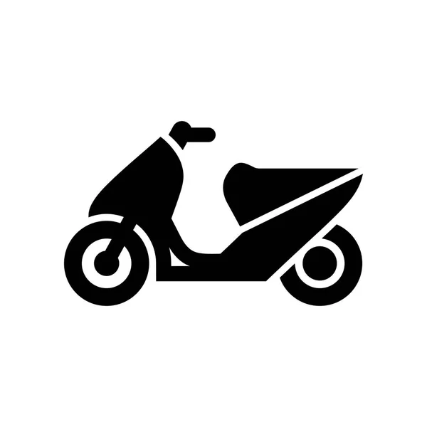 Moto, moto, icona scooter semplice piatto vettore illustrat — Vettoriale Stock