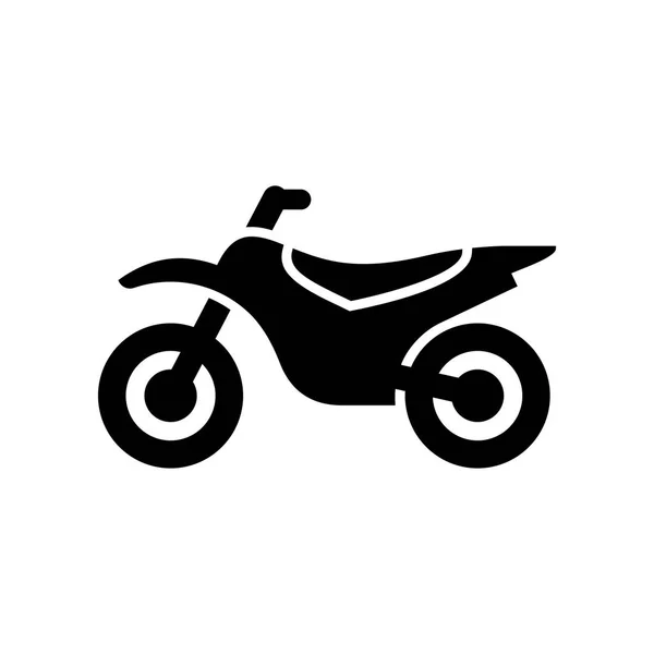 Motosiklet, motosiklet simgesi basit düz vektör çizim — Stok Vektör