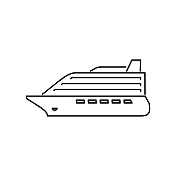 Иконка круизного лайнера простая плоская векторная иллюстрация — стоковый вектор