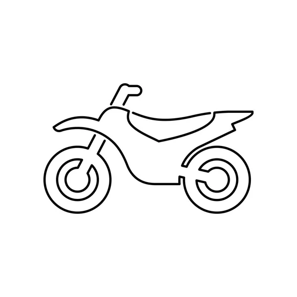 Motorcykel, motorcykel ikonen enkel platta vektorillustration — Stock vektor