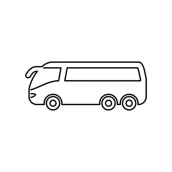 Icône de bus navette illustration vectorielle plate simple — Image vectorielle