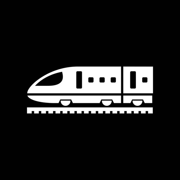 Ícone de trem simples ilustração vetorial plana. Sinal de velocidade — Vetor de Stock