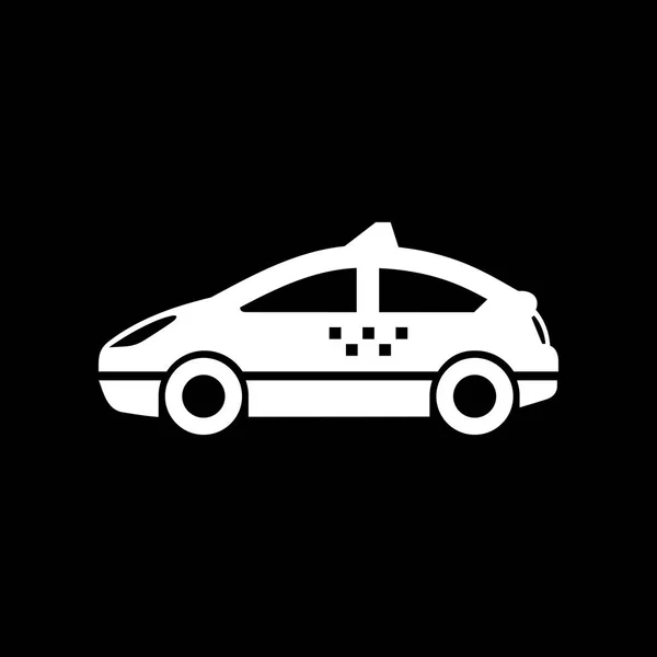 Taxi-Ikone Auto einfache flache Vektor Illustration — Stockvektor