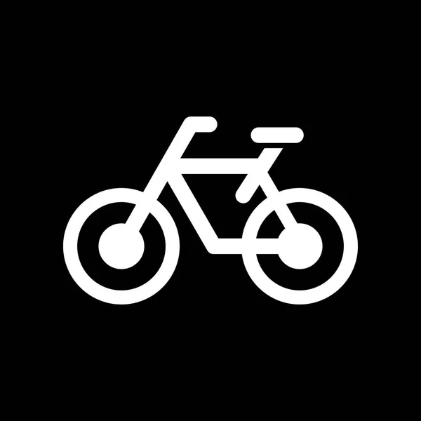 Bisiklet simgesi basit düz vektör çizim — Stok Vektör