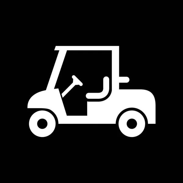 Ícone de carro de golfe simples ilustração vetorial plana —  Vetores de Stock