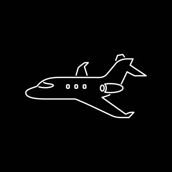 Icône avion illustration simple vecteur plat — Image vectorielle