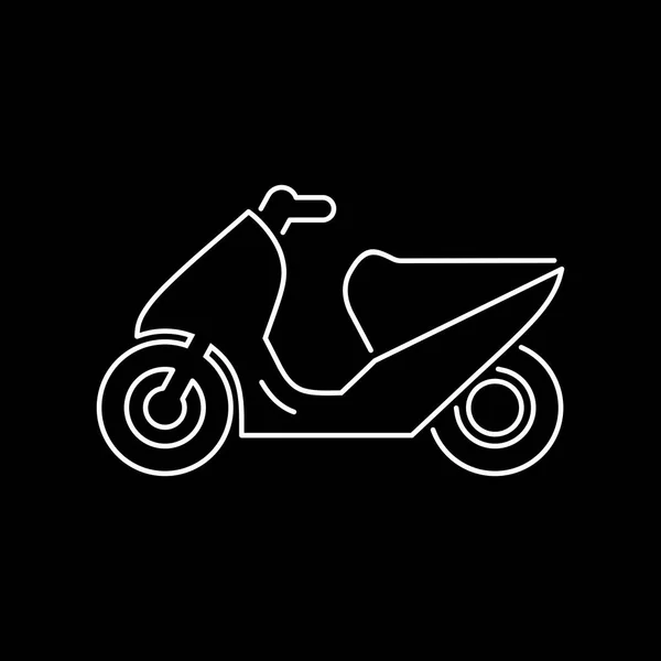 Motocicleta, moto, ícone de scooter simples vetor plano ilustrat — Vetor de Stock