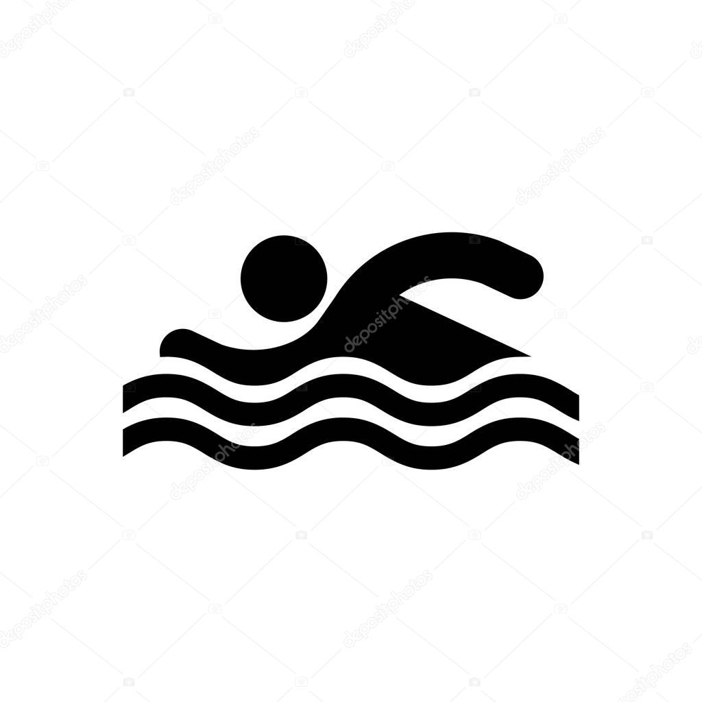 Swimmer icon. Beach and vacation icon vector illustration