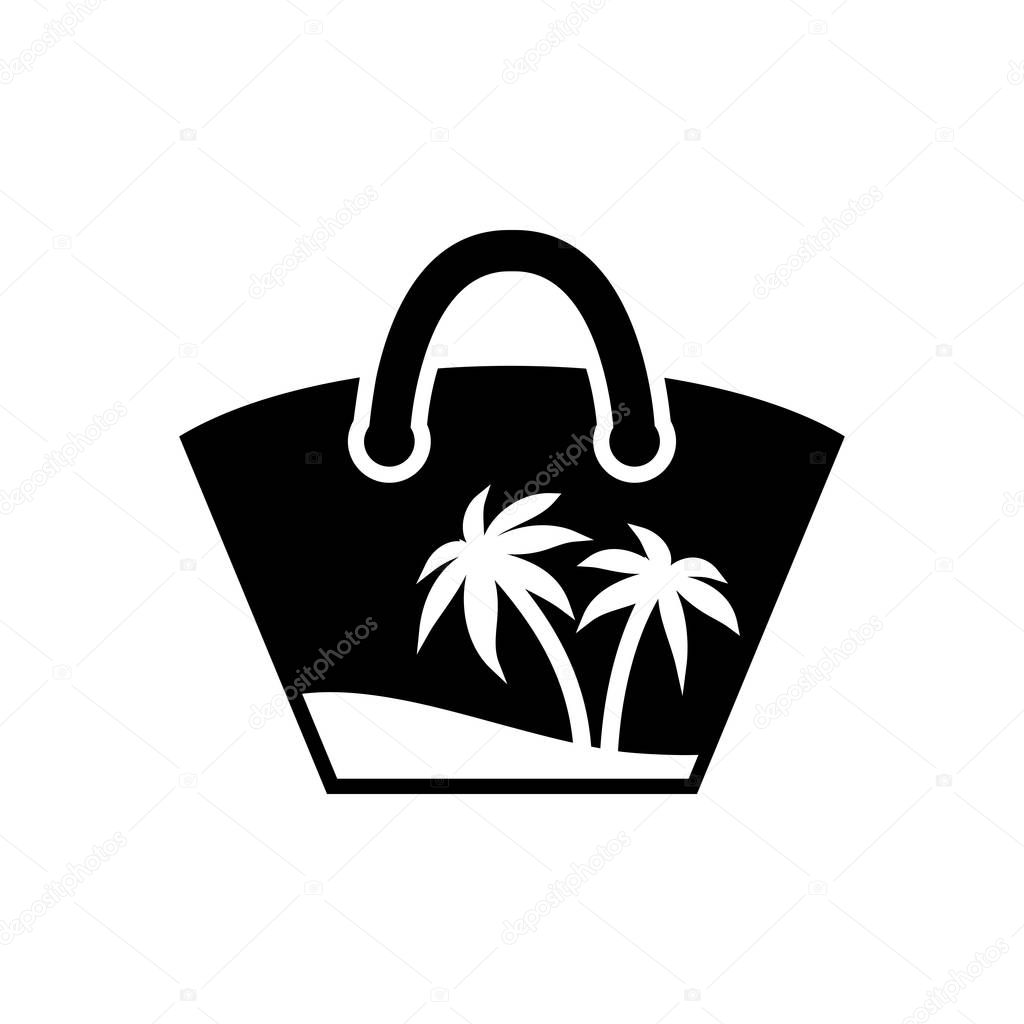 Beach bag icon. Beach and vacation icon vector illustration