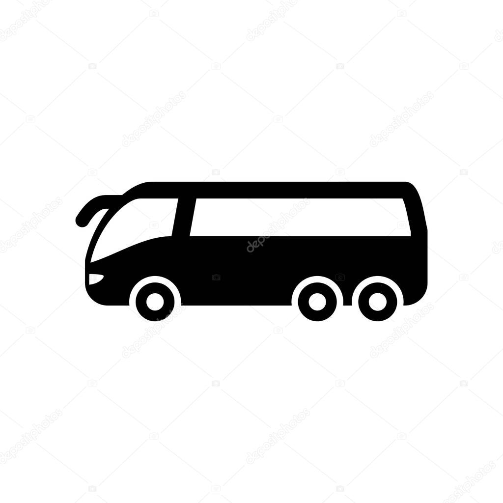 Shuttle bus icon simple flat vector illustration