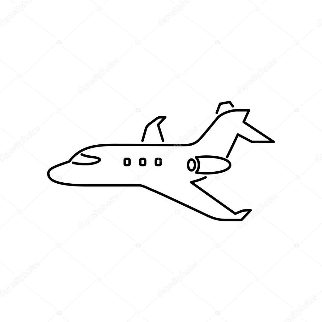 Plane icon simple flat vector illustration