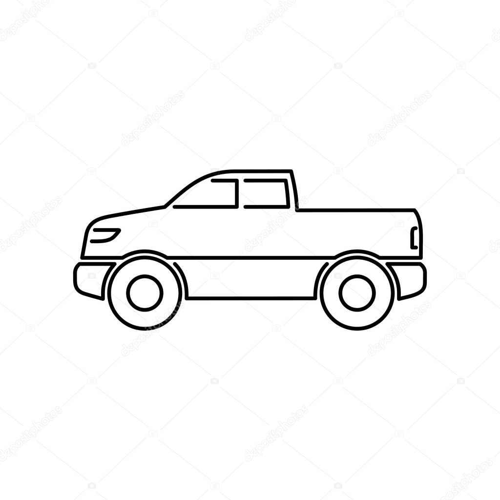 Pickup icon simple flat vector illustration