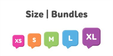 Farklı boyut demetleri Icons set. Hazır bilgi ölçüm simge vektör.