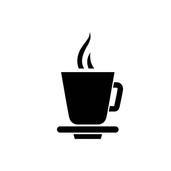 Ícone xícara de café. Copo de chá simples estilo plano vetor ilustração — Vetor de Stock