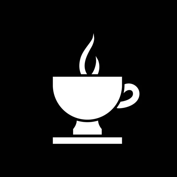 コーヒー カップのアイコン。紅茶カップ シンプルなフラット スタイルのベクトル図 — ストックベクタ