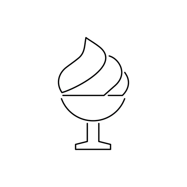 Gelato tazza icona semplice stile piatto vettoriale illustrazione — Vettoriale Stock