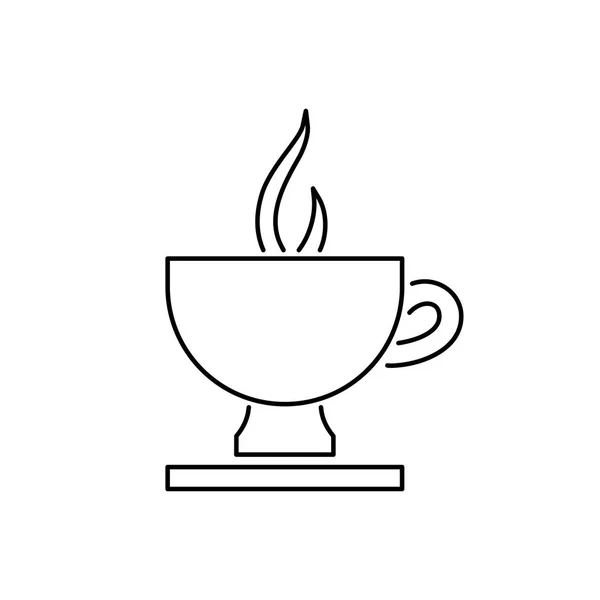 Koffiekopje pictogram. Thee beker eenvoudige vlakke stijl vectorillustratie — Stockvector