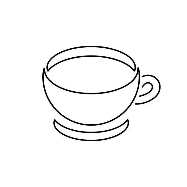 Icona della tazza di caffè. Tazza da tè semplice stile piatto illustrazione vettoriale — Vettoriale Stock