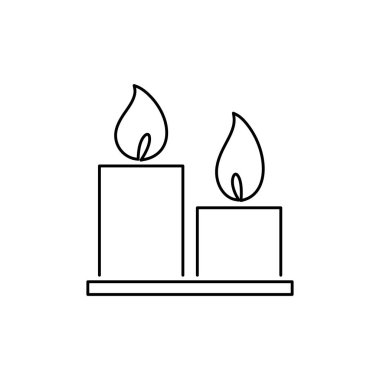 Mumlar simgesi basit düz stil vektör çizim.