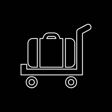 Bagaj simgesi basit düz stil vektör çizim. Bagaj sembolü