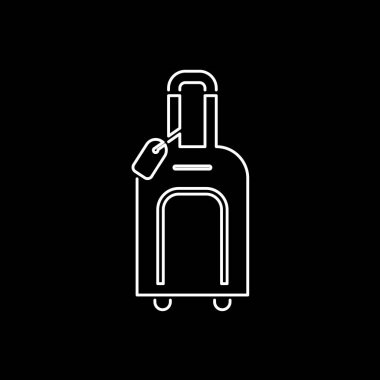 Bagaj simgesi basit düz stil vektör çizim. Bagaj sembolü