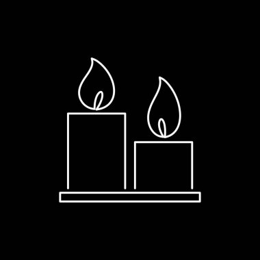 Mumlar simgesi basit düz stil vektör çizim.