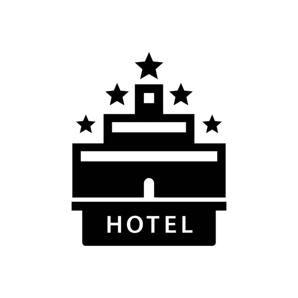 Ícone do hotel simples ilustração vetorial de estilo plano . — Vetor de Stock