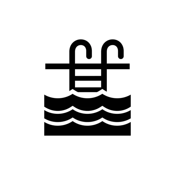 Bazén ikonu jednoduché ploché styl vektorové ilustrace. — Stockový vektor
