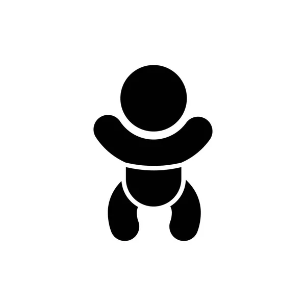 Icona del bambino semplice stile piatto illustrazione vettoriale . — Vettoriale Stock