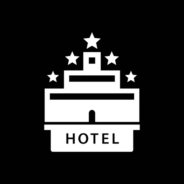 Icono del hotel simple ilustración vectorial de estilo plano . — Archivo Imágenes Vectoriales