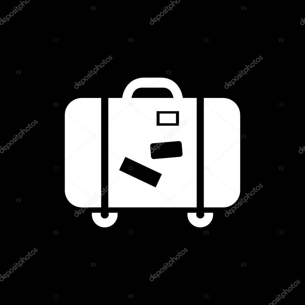 Luggage icon simple flat style vector illustration. Baggage symbol