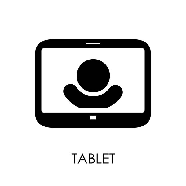 Tablet PC icon symbol flat style vector illustration