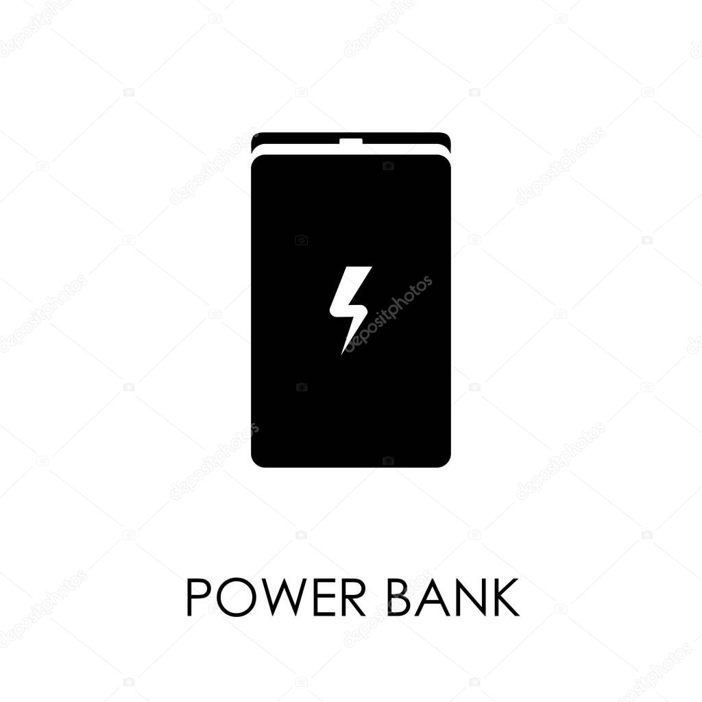 Power bank icon symbol flat style vector illustration