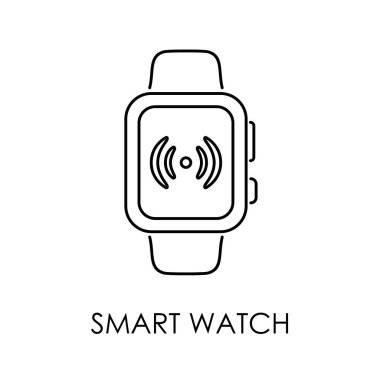 Akıllı Saat simgesi simgesi düz stil vektör çizim