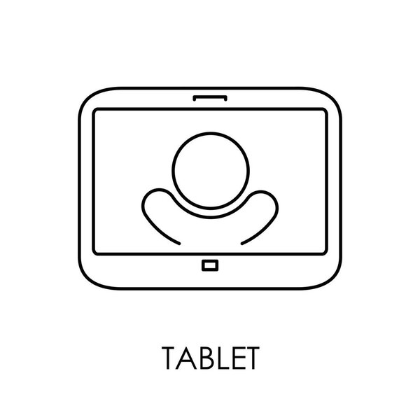 Tablet PC icon symbol flat style vector illustration