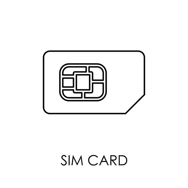 Símbolo do ícone do cartão SIM ilustração vetorial estilo plano — Vetor de Stock