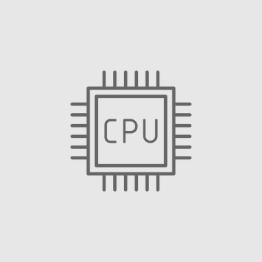 CPU. Düz vektör simgesi