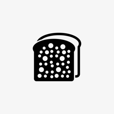 Tost ekmeği basit düz vektör çizim simgesi