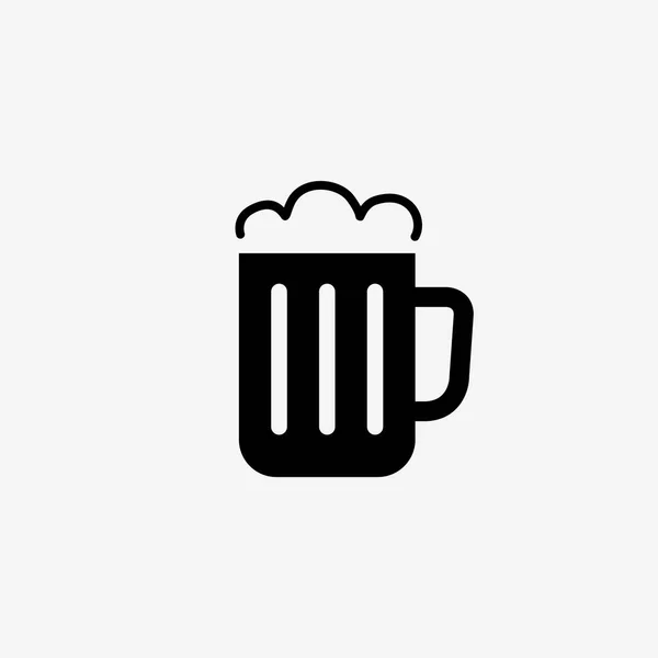 Bierkrug einfacher flacher Vektor Illustration Symbol — Stockvektor