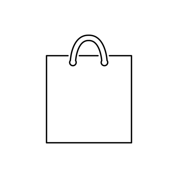 Icona sacchetto di carta piatto semplice illustrazione vettoriale — Vettoriale Stock
