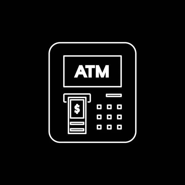 Ícone ATM estilo plano simples ilustração vetorial — Vetor de Stock