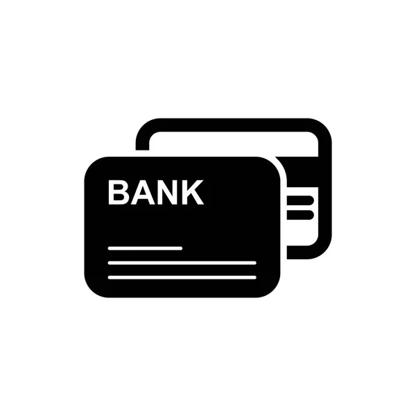 Ícone de cartão de crédito plana ilustração vetorial simples — Vetor de Stock