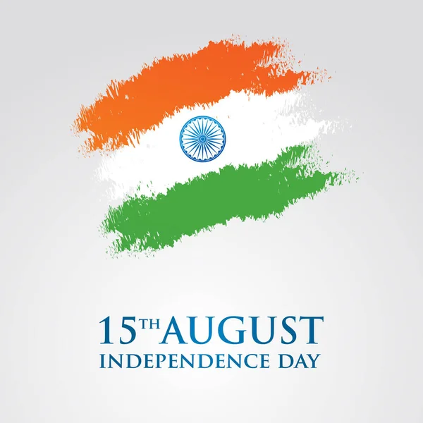Hindistan Bağımsızlık Günü tebrik kartı vektör çizim. 15 Ağustos Mutlu Bağımsızlık günü
