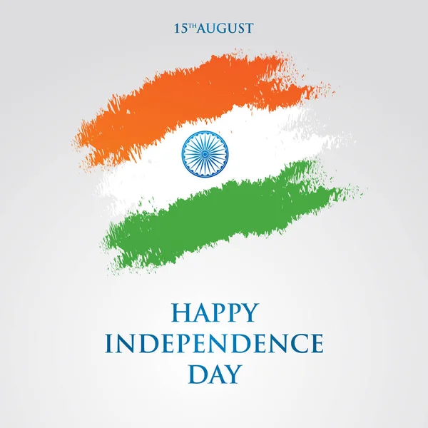 Ilustracja wektorowa z życzeniami dzień niepodległości Indii. 15 sierpnia szczęśliwy dzień niepodległości — Wektor stockowy