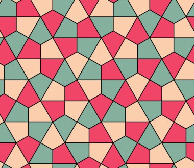 Kesintisiz geometrik desen basit düz vektör çizim. Satır